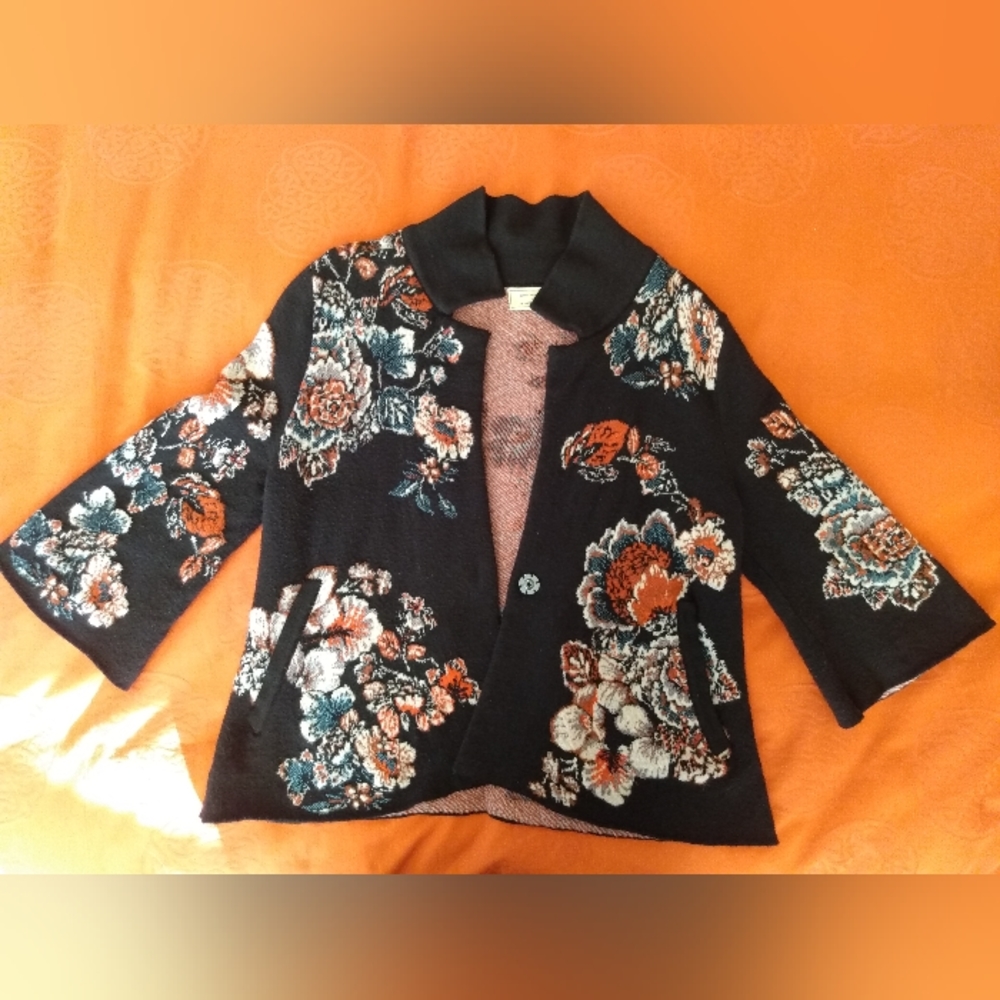 Anthropologie-Moulinette Sœurs Vintage Floral Cardigan